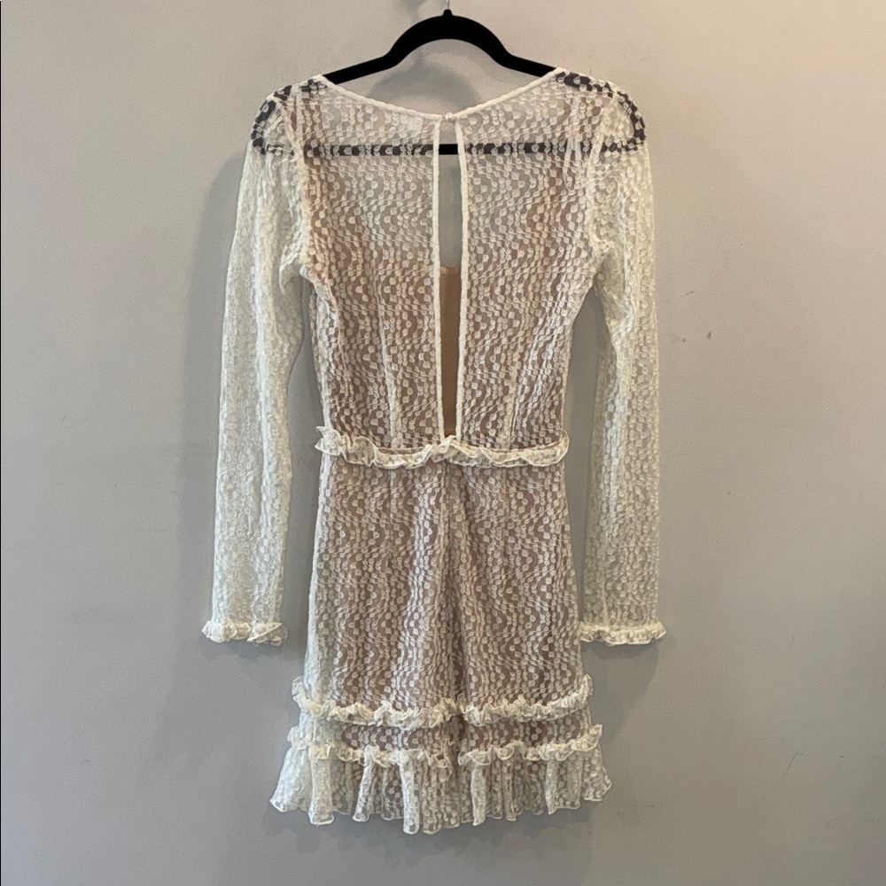 Selfie Leslie Lace Birkin Long Sleeve Sheath Dress Size Small - Picture 7 of 11